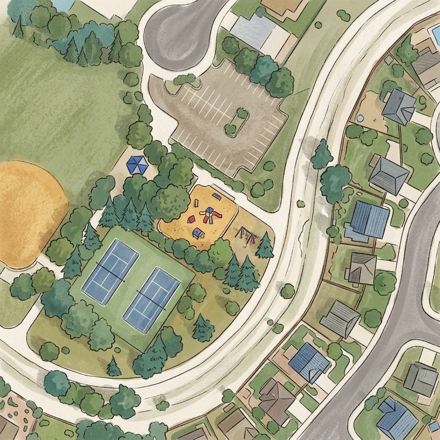 Illustrated map of PLAYGROUND