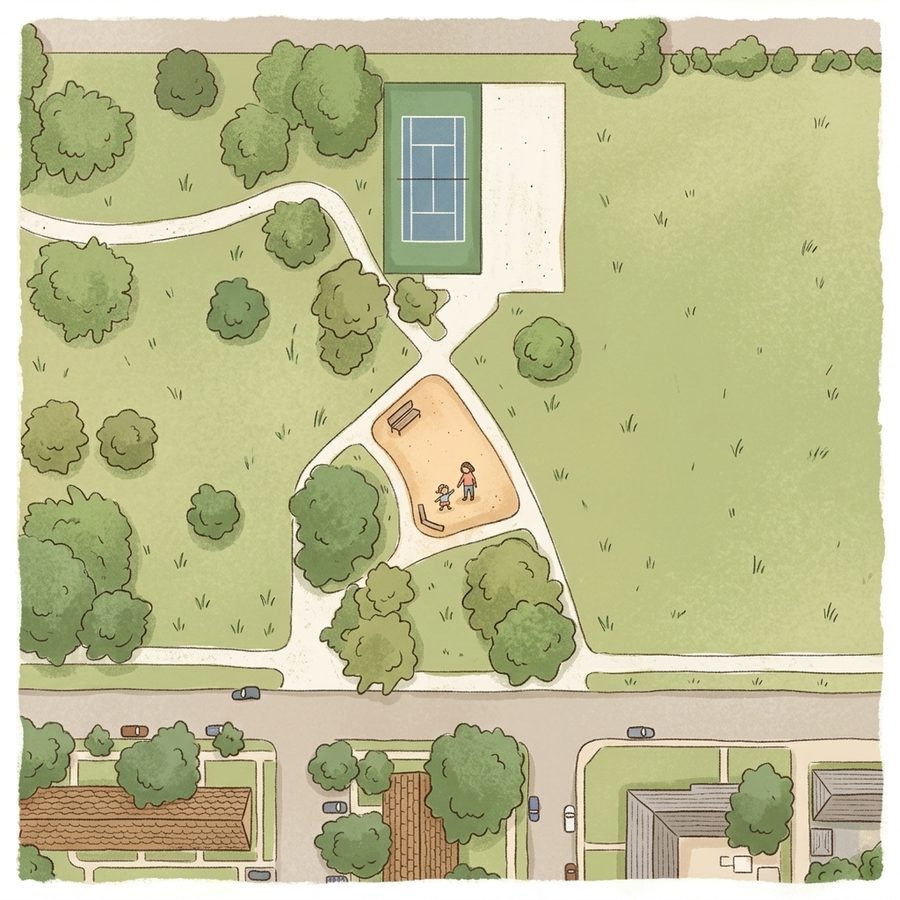 Illustrated map of PLAYGROUND