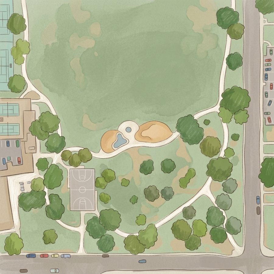Illustrated map of PLAYGROUND