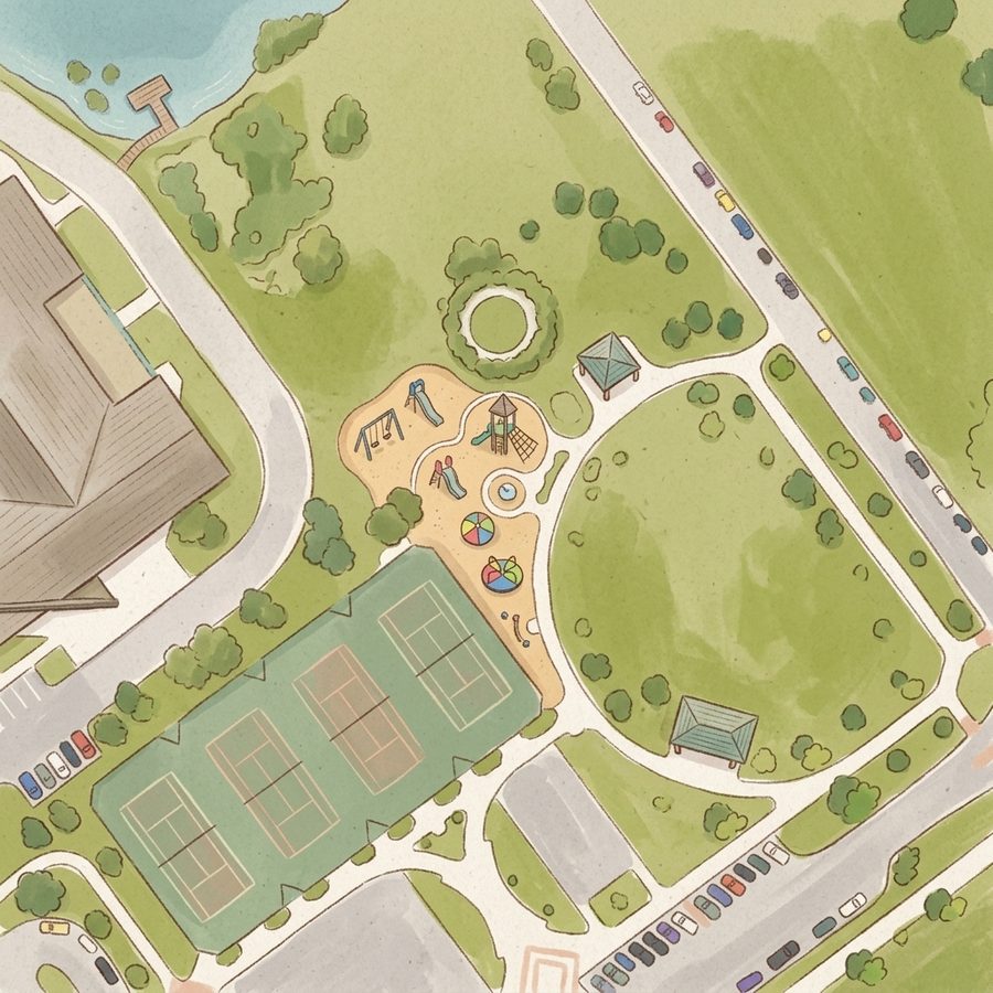 Illustrated map of Playground