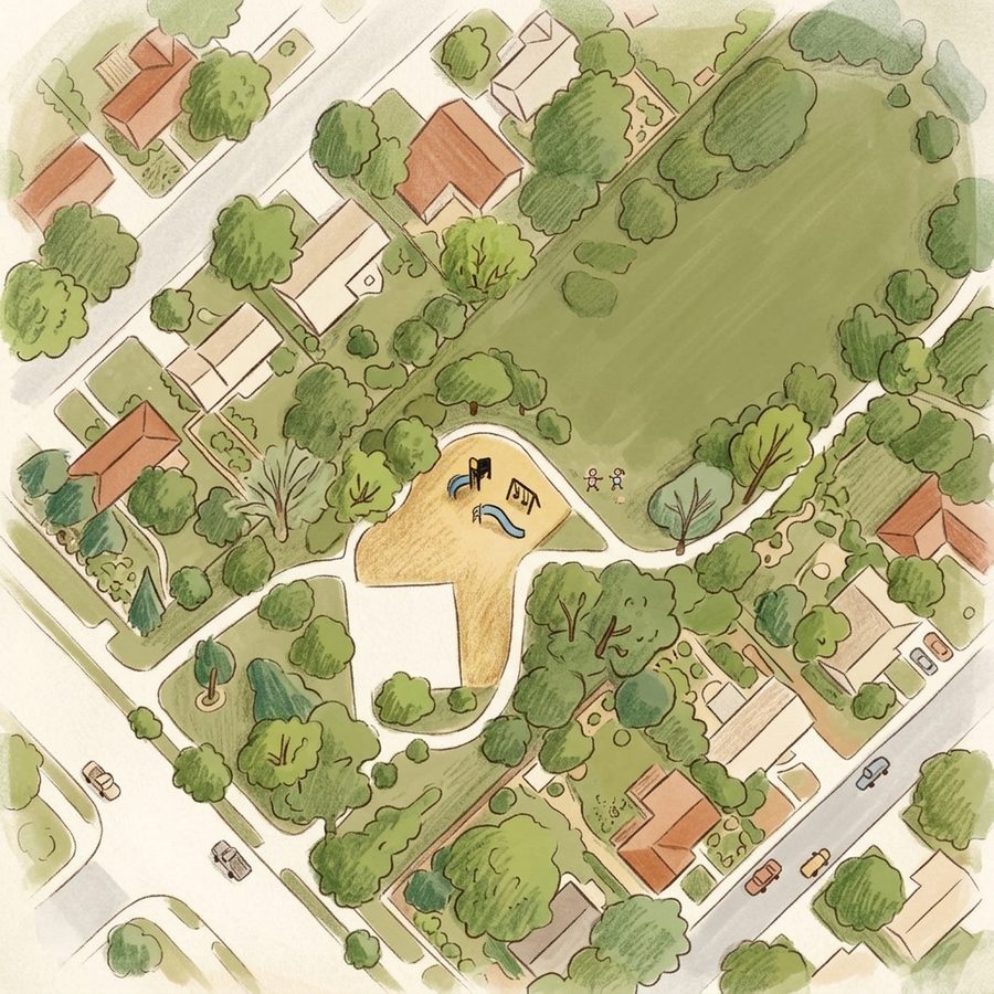 Illustrated map of Playground
