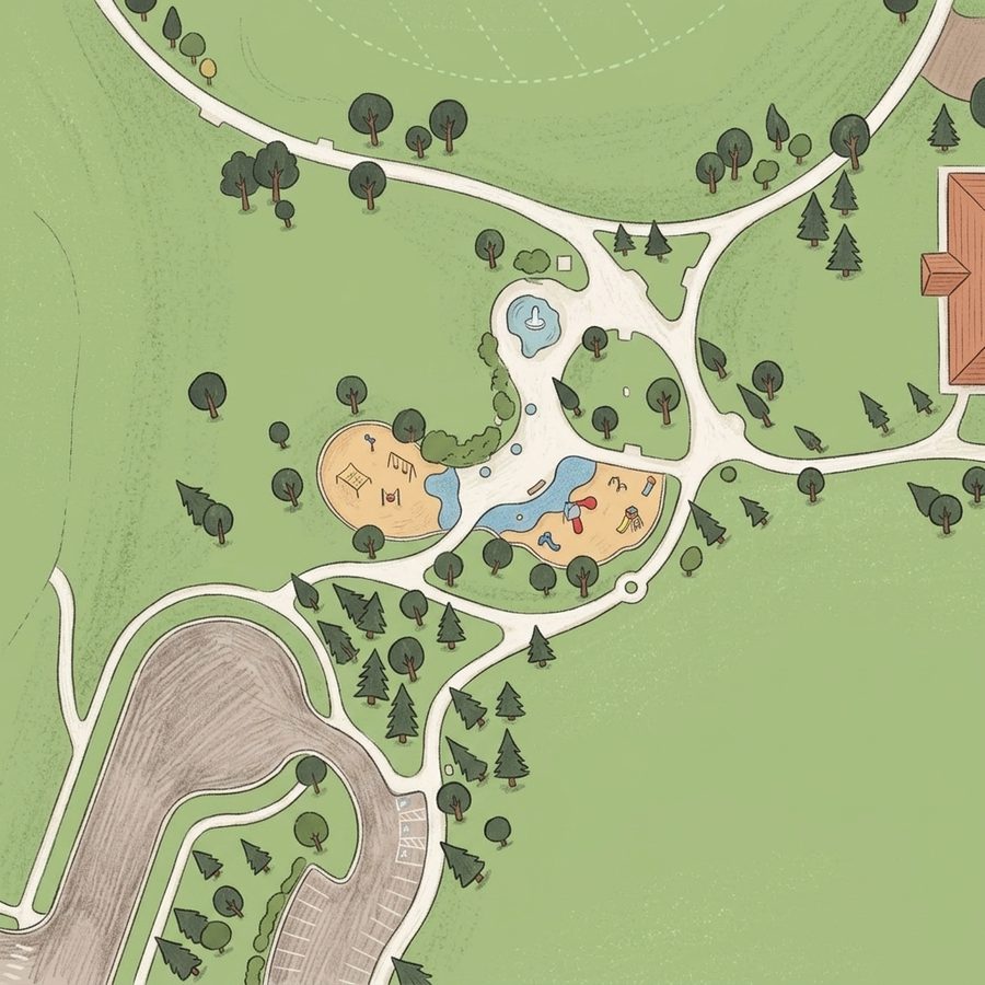 Illustrated map of PLAYGROUND