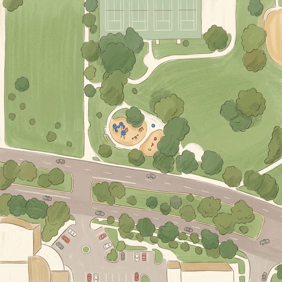 Illustrated map of PLAYGROUND