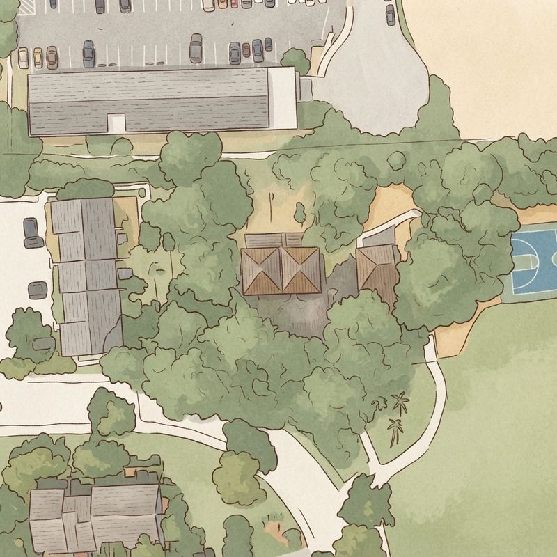 Illustrated map of Playground Emerald Hill