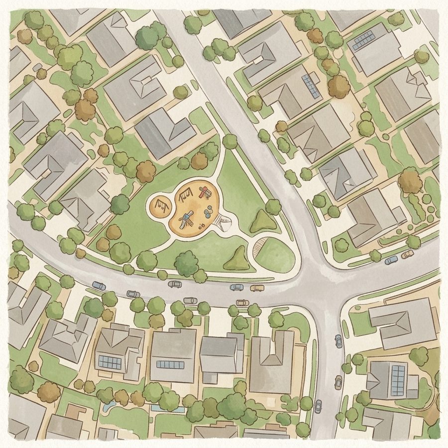 Illustrated map of Playground