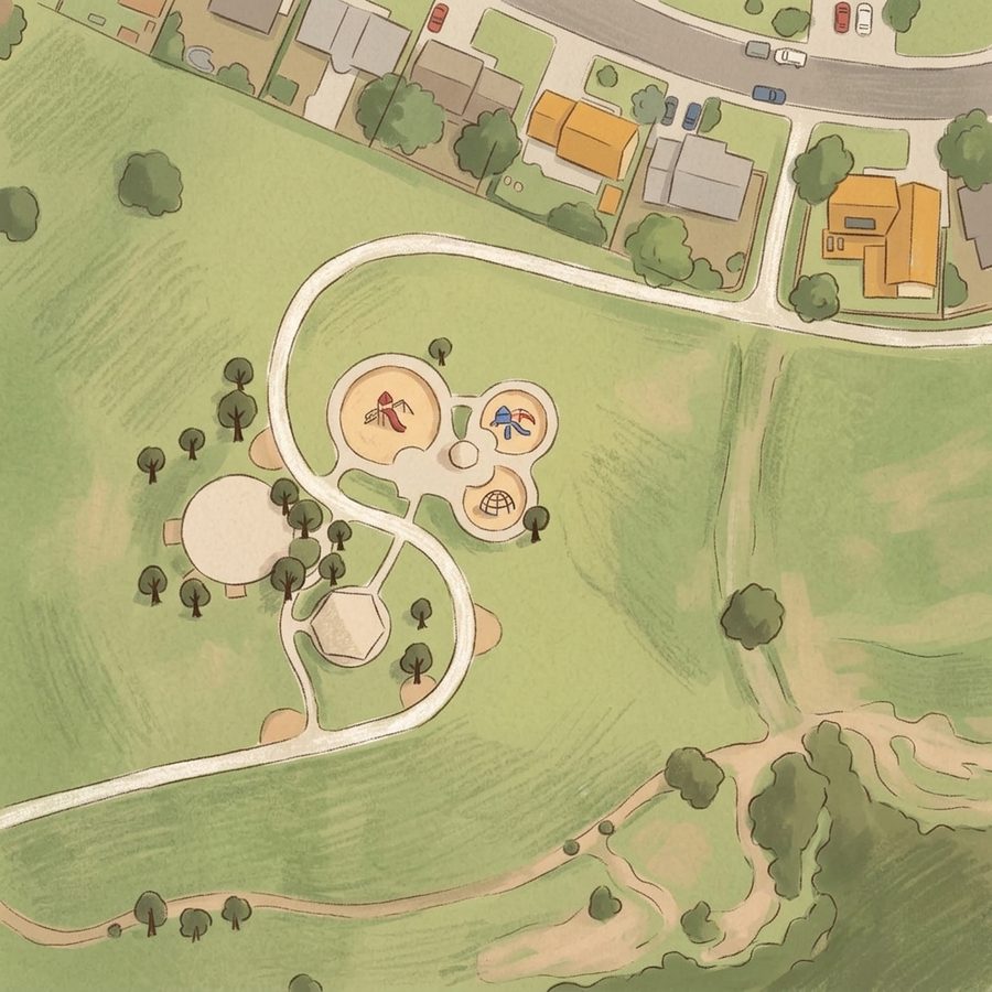 Illustrated map of PLAYGROUND