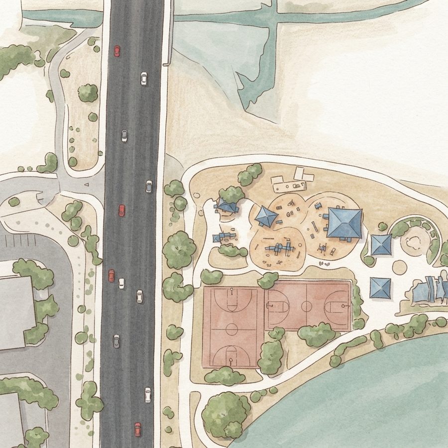 Illustrated map of Playground