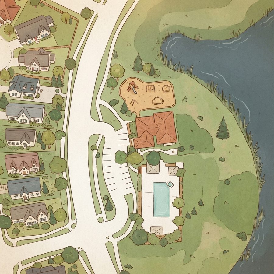 Illustrated map of Playground