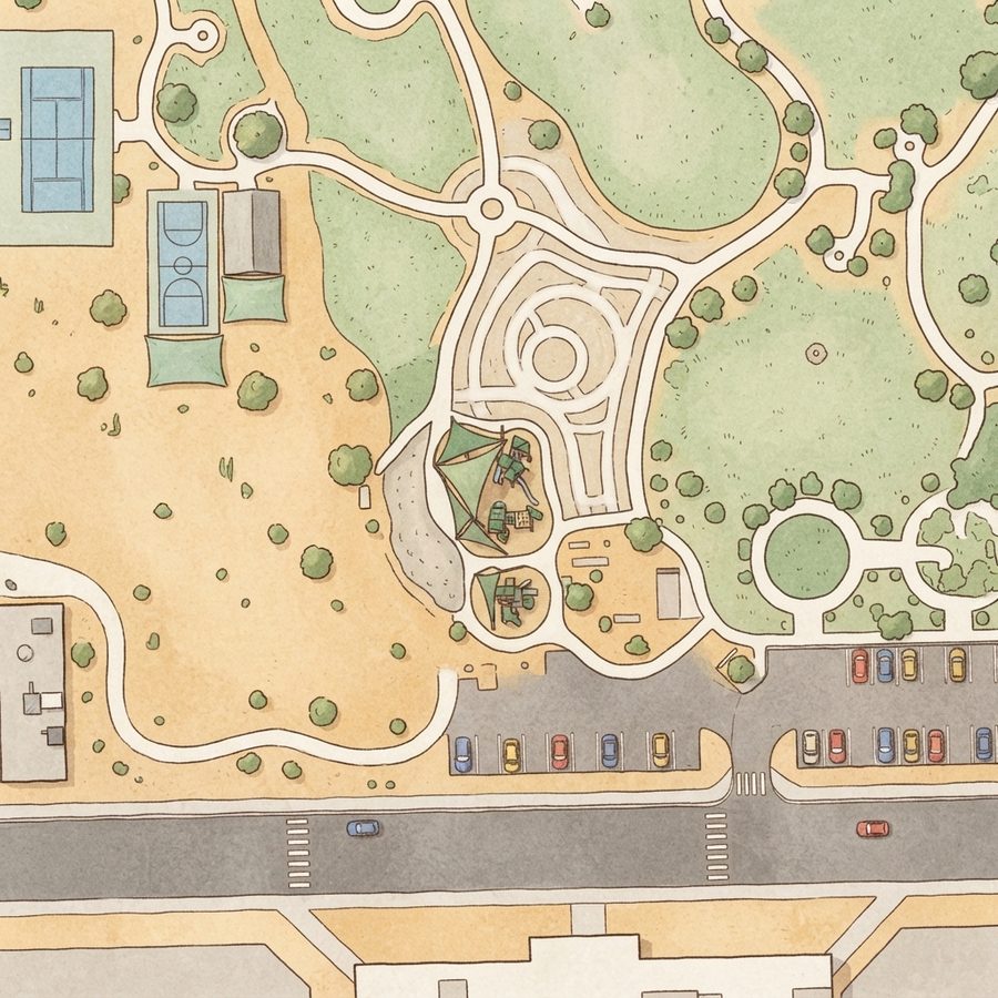 Illustrated map of Playground