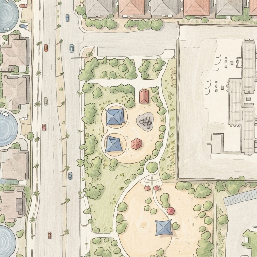 Illustrated map of Playground