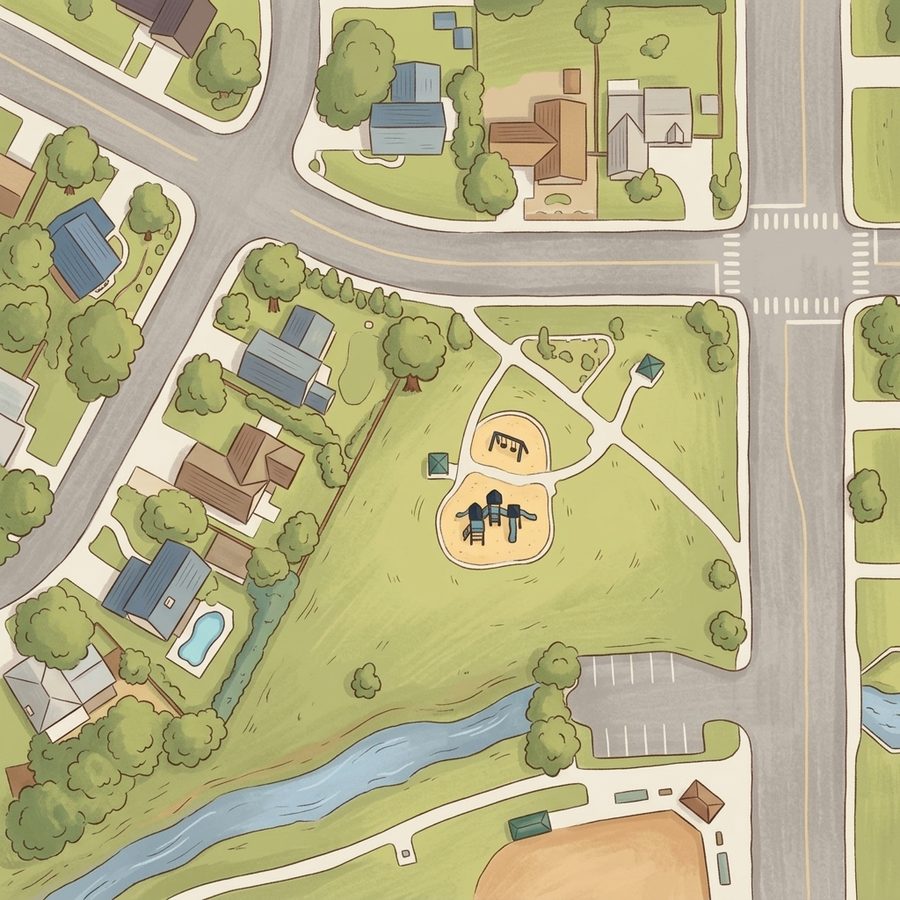 Illustrated map of Playground