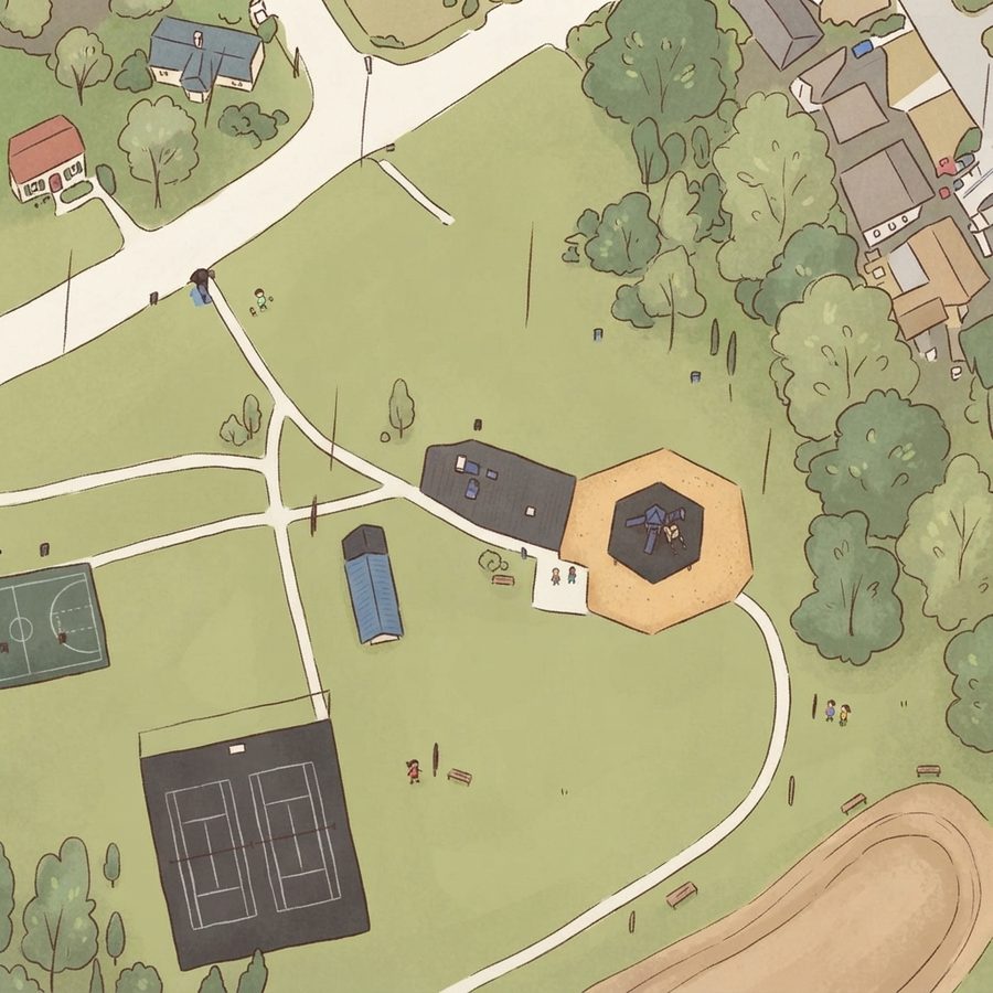 Illustrated map of Playground