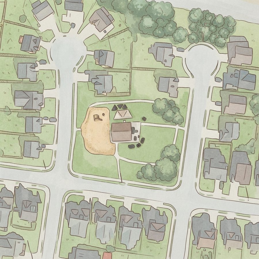 Illustrated map of Playground