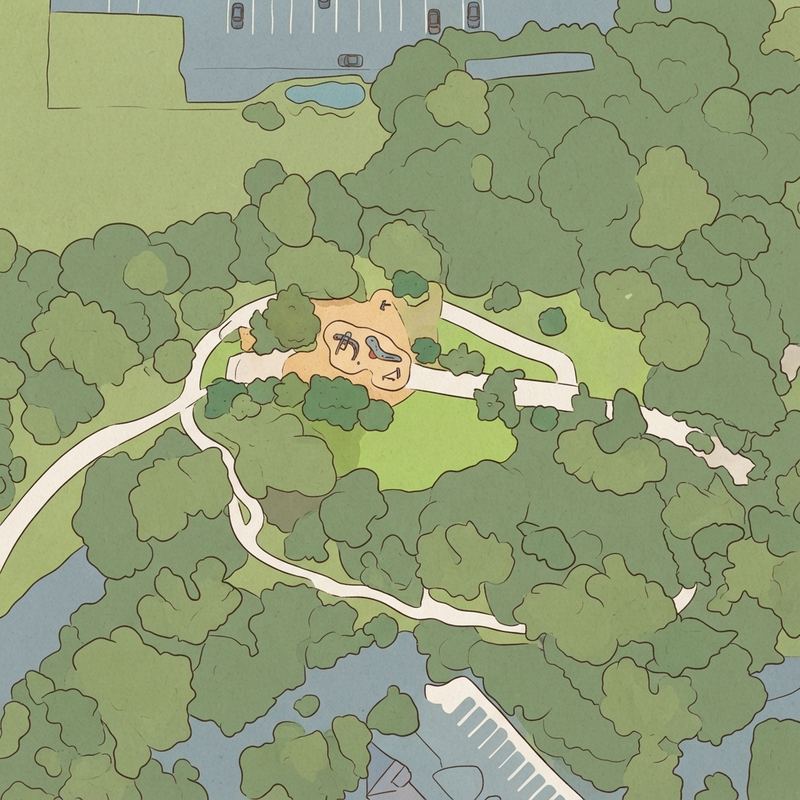 Illustrated map of Playground on trail