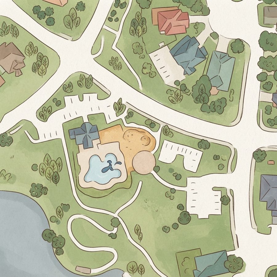 Illustrated map of Playground