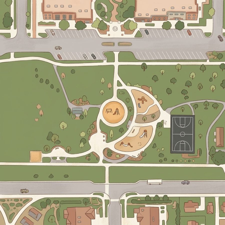 Illustrated map of Playground