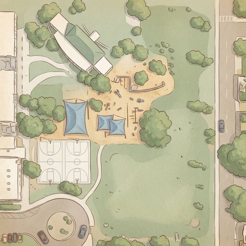 Illustrated map of Playground