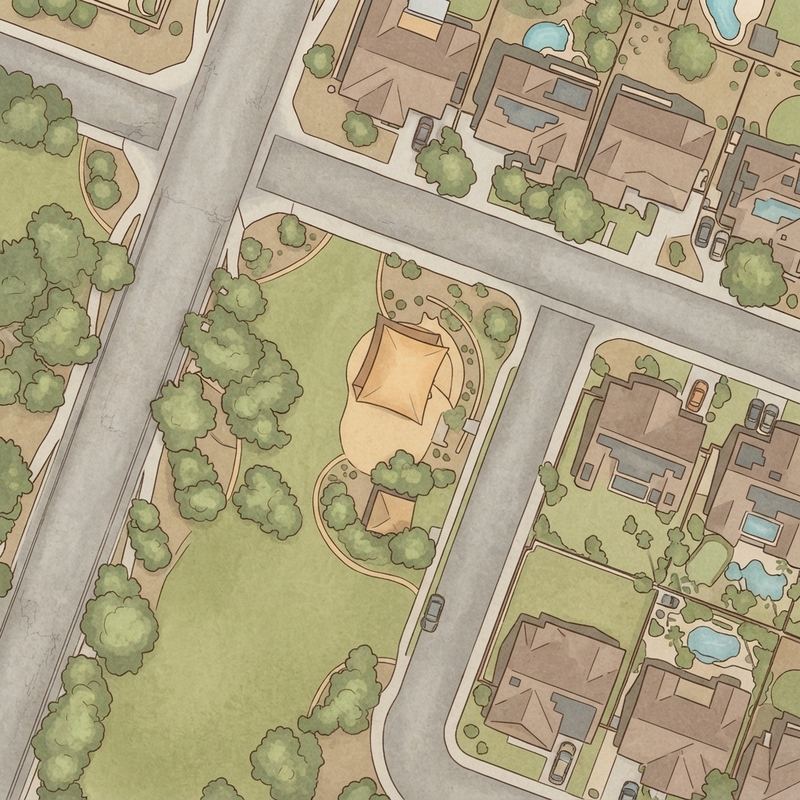 Illustrated map of Playground with Picnic Tables