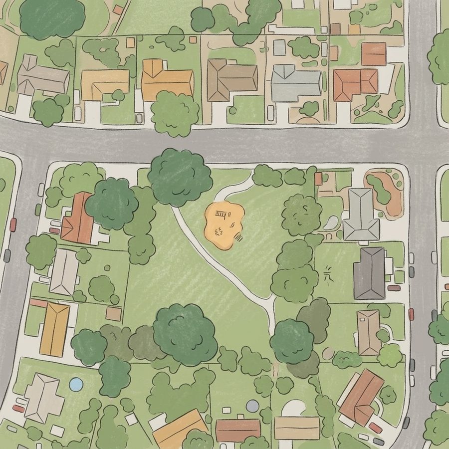 Illustrated map of Playway Park