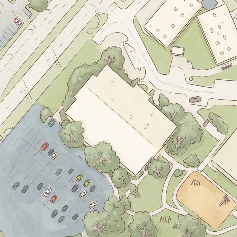 Illustrated map of Plaza Guadalajara Jaripeos y Bailes