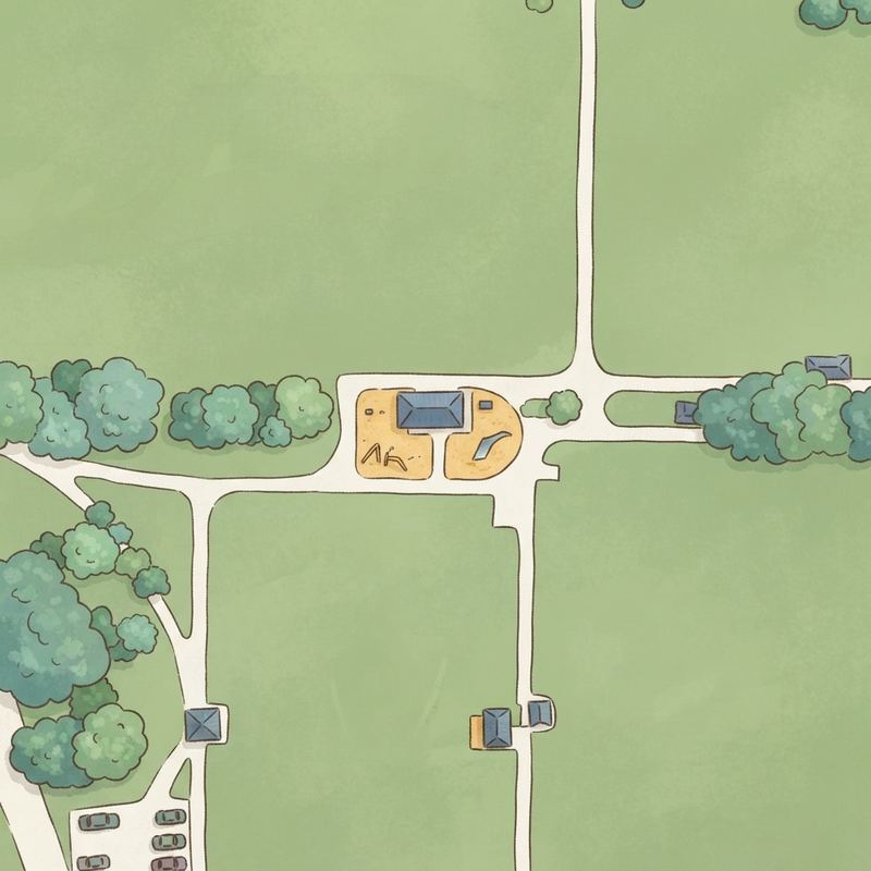 Illustrated map of Pleasant Run Park