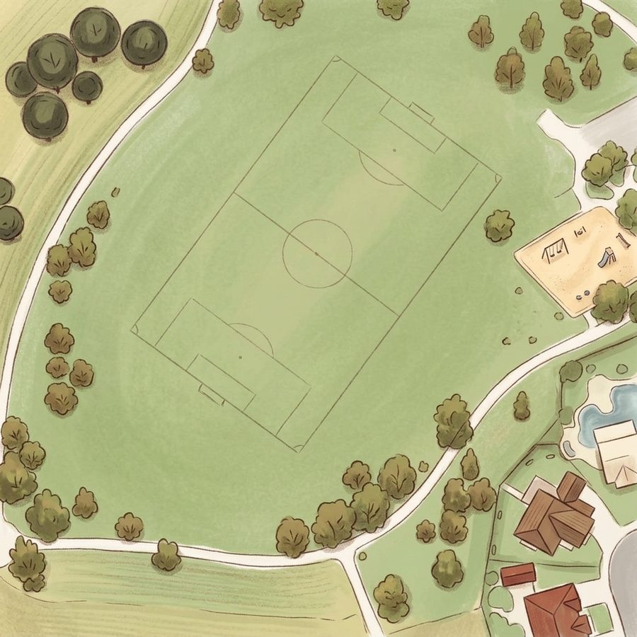 Illustrated map of Plum Valley Park