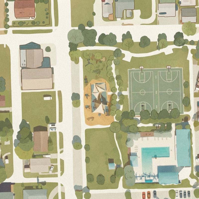 Illustrated map of Poinciana Park