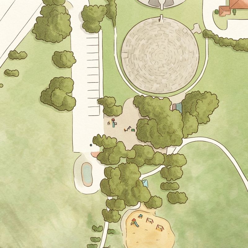 Illustrated map of Point North Park