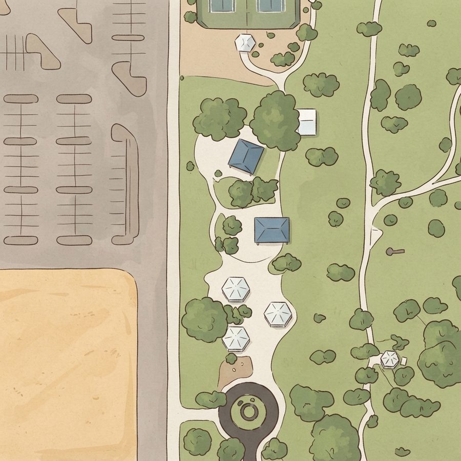 Illustrated map of Police Memorial Park