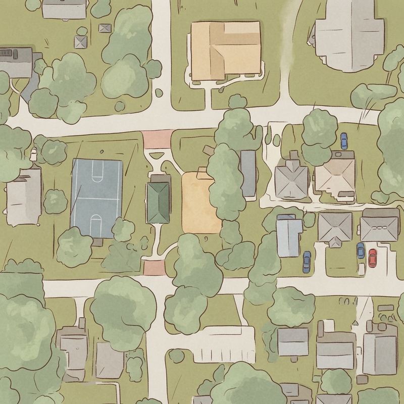 Illustrated map of Pollard Park