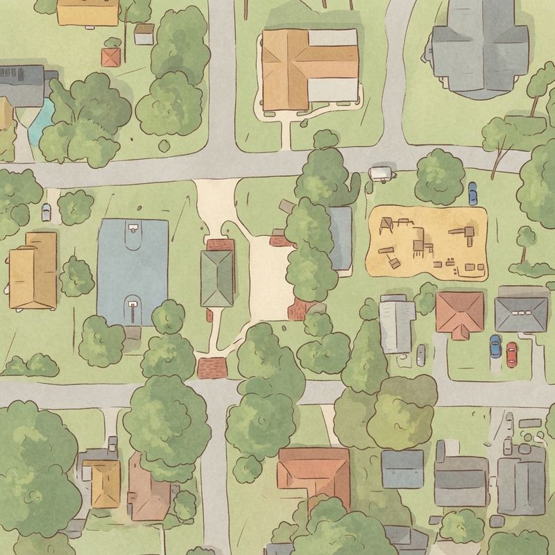 Illustrated map of Pollard Playground