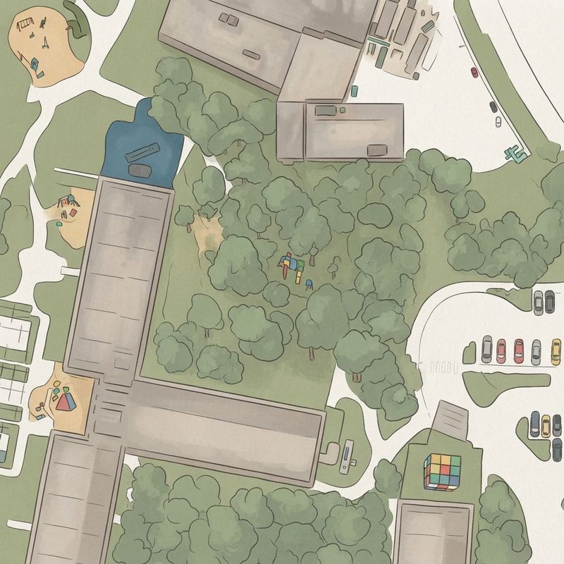 Illustrated map of POP Century Playground