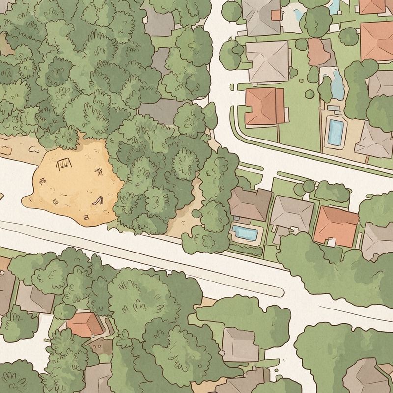 Illustrated map of Possum Park
