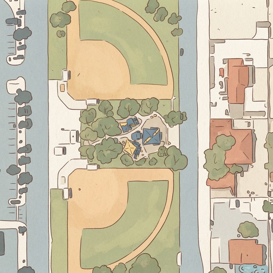 Illustrated map of Potosi Park