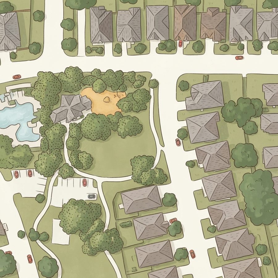 Illustrated map of Potranco Run Park