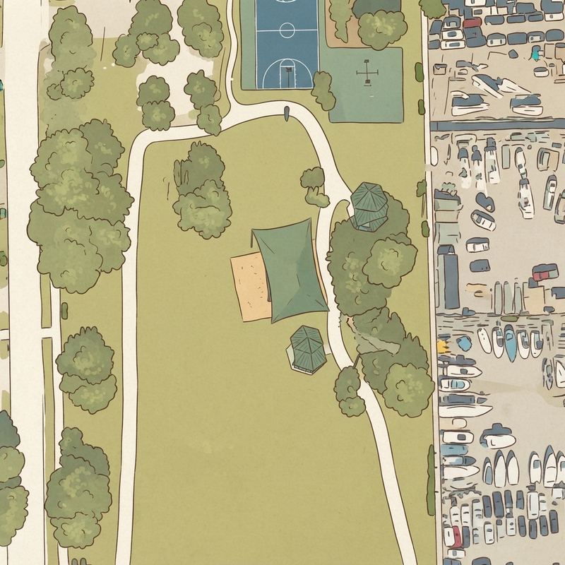 Illustrated map of Potter Park & Gymnasium