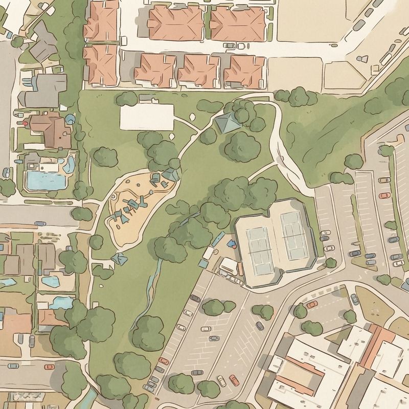 Illustrated map of Poway Civic Center