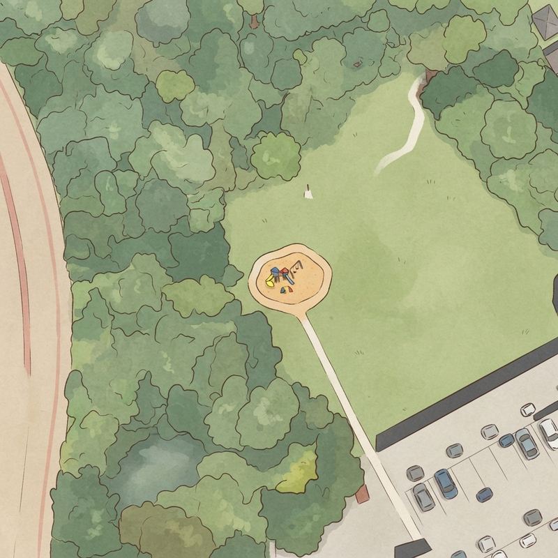 Illustrated map of Powder Springs Park