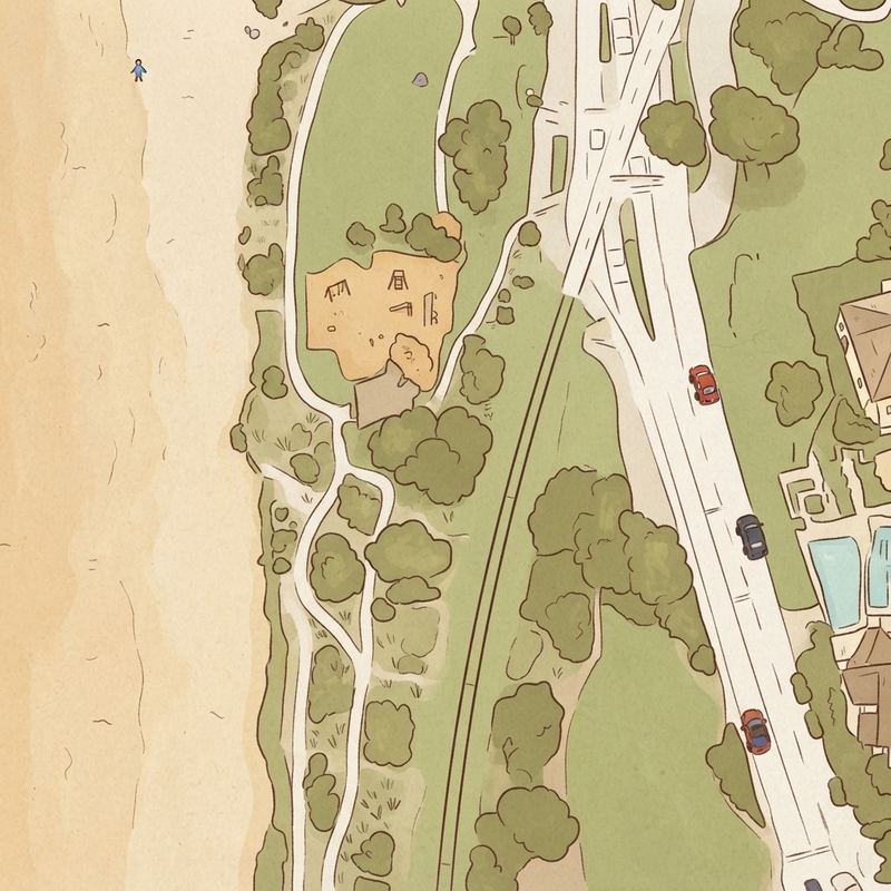 Illustrated map of Powerhouse Playground