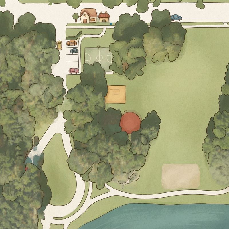 Illustrated map of Prairie Lake Park