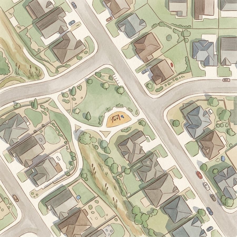 Illustrated map of Presidential Park (Copperleaf Cherry)