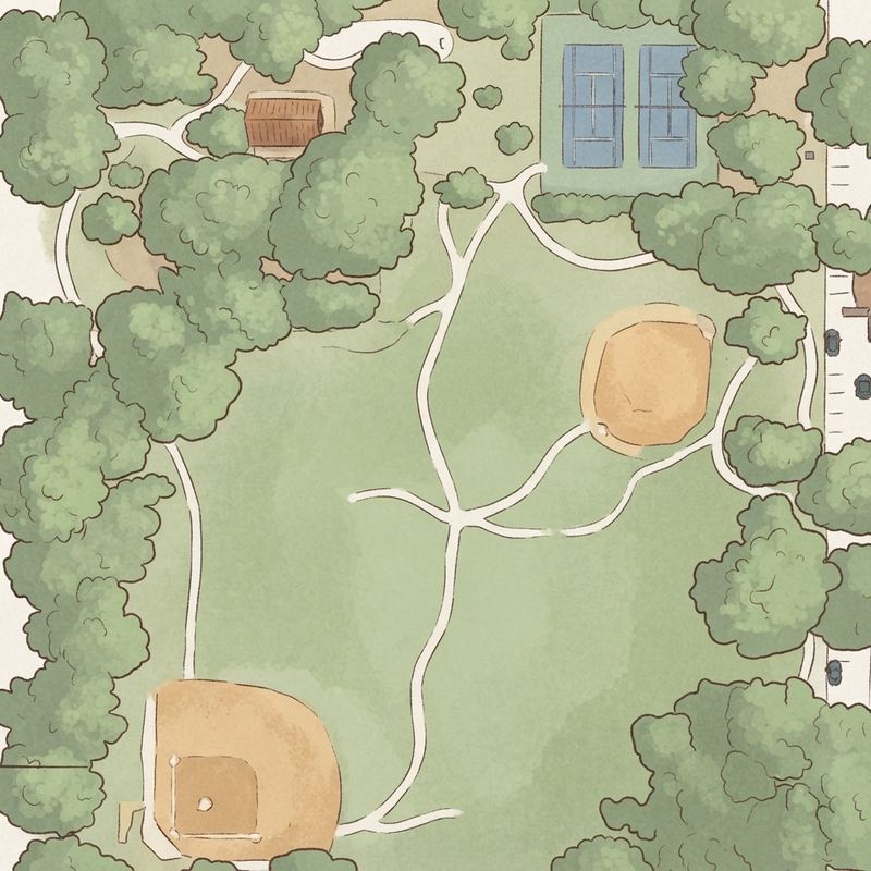 Illustrated map of Preston Hollow Park