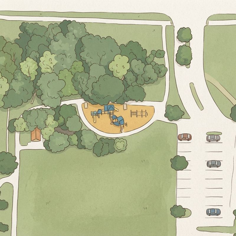Illustrated map of Preston Meadow Park