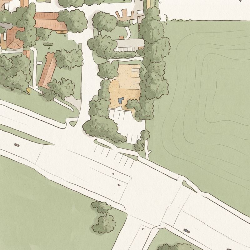 Illustrated map of Preston North Park