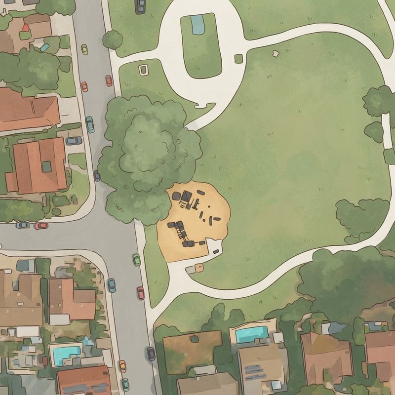 Illustrated map of Princess Del Cerro Park