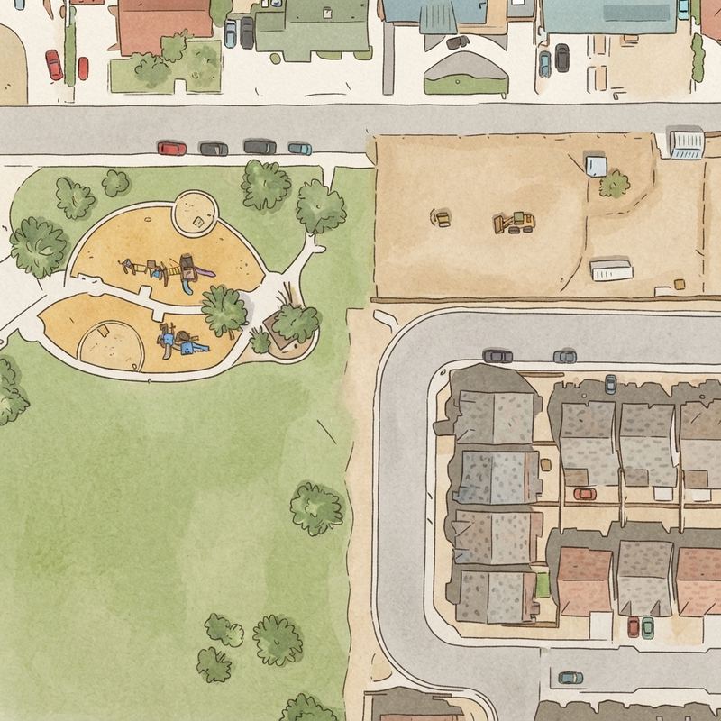 Illustrated map of Princess Park Horseshoes Court