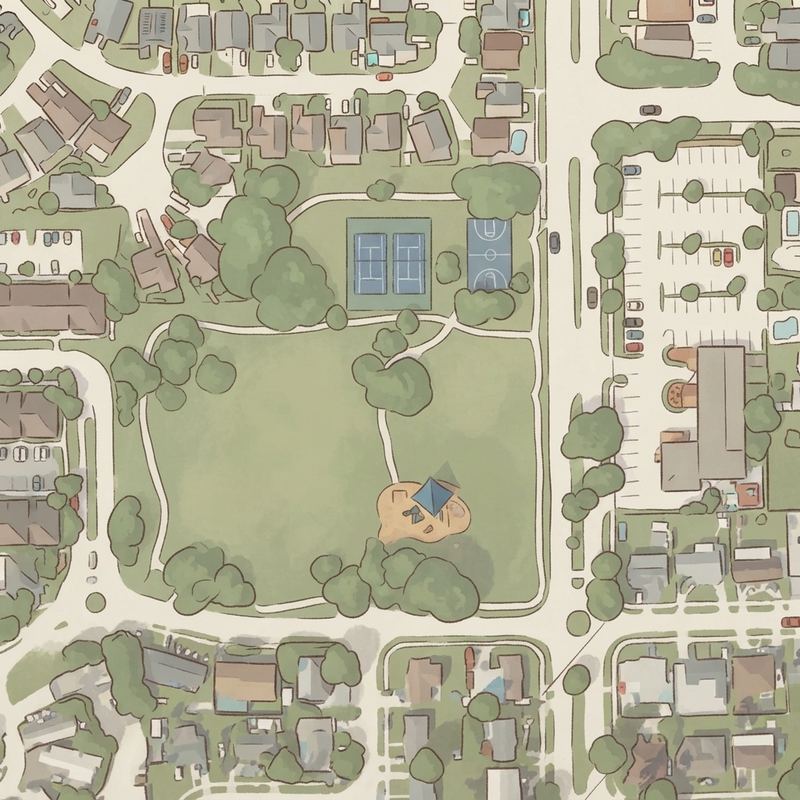 Illustrated map of Princetonian Park
