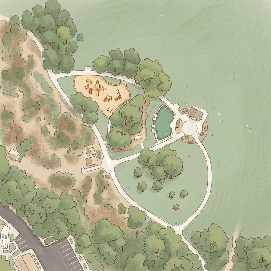 Illustrated map of Progress Park