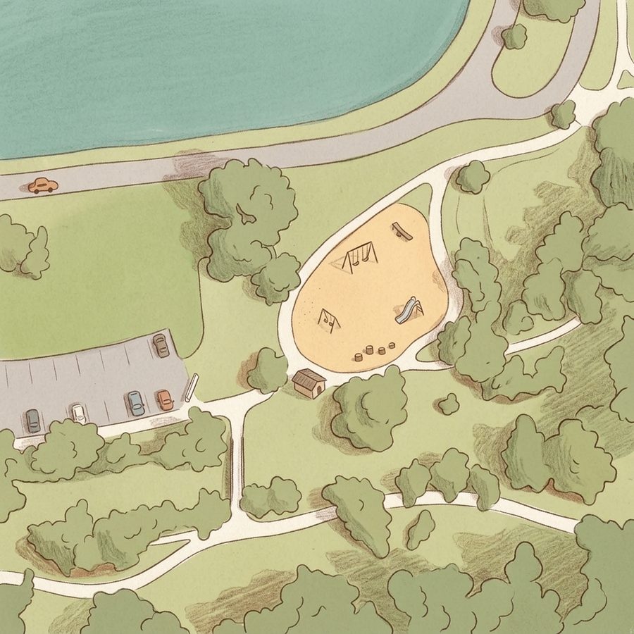 Illustrated map of Prospect Park Playground