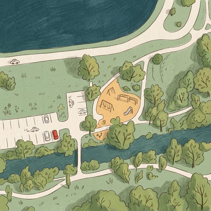 Illustrated map of Prospect Park